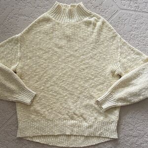 Aerie Soft Yellow Cozy Mock Turtleneck Sweater